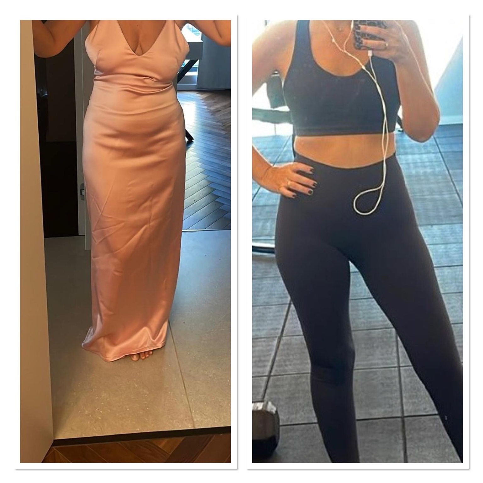 A client’s before-and-after progress in building muscle mass